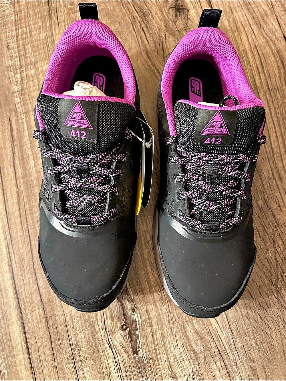 New Balance Womens 412 V1 Alloy ToeIndustrial Shoe . Black/ purple